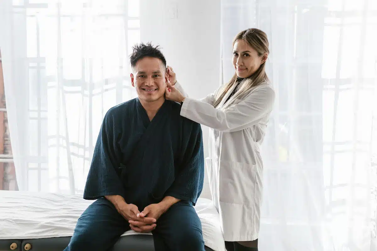 Smiling Doctor and Patient
